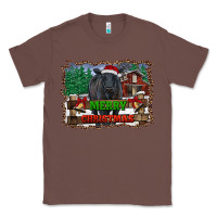 Chestnut merry christmas black angus cattle and farm Classic Tee - RanaPortraitStore