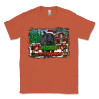 Copper merry christmas black angus cattle and farm Classic Tee - RanaPortraitStore