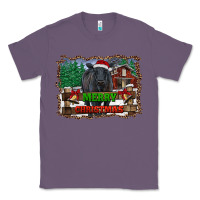 Lavender merry christmas black angus cattle and farm Classic Tee - RanaPortraitStore