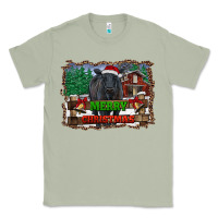 Matcha merry christmas black angus cattle and farm Classic Tee - RanaPortraitStore