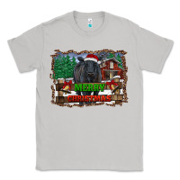 Moon Dust merry christmas black angus cattle and farm Classic Tee - RanaPortraitStore