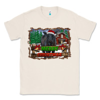 Natural merry christmas black angus cattle and farm Classic Tee - RanaPortraitStore