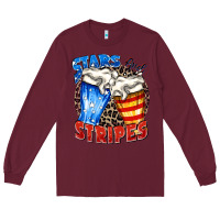 Burgundy stars and stripes beer Long Sleeve Tee - Zillion Design Studio