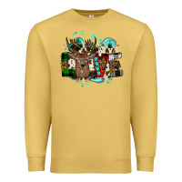 Antique Gold love wood slice ornament Premium Sweatshirt - JahusDesignShop