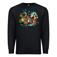 Black love wood slice ornament Premium Sweatshirt - JahusDesignShop