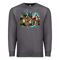 Charcoal Heather love wood slice ornament Premium Sweatshirt - JahusDesignShop