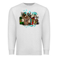 Oatmeal Heather love wood slice ornament Premium Sweatshirt - JahusDesignShop