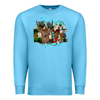 Ocean Blue love wood slice ornament Premium Sweatshirt - JahusDesignShop