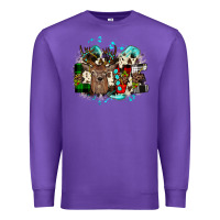 Purple love wood slice ornament Premium Sweatshirt - JahusDesignShop