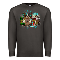 Smoke love wood slice ornament Premium Sweatshirt - JahusDesignShop