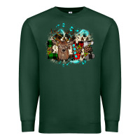Sports Green love wood slice ornament Premium Sweatshirt - JahusDesignShop