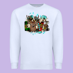Love Wood Slice Ornament Premium Sweatshirt Designed By Jahusdesignshop