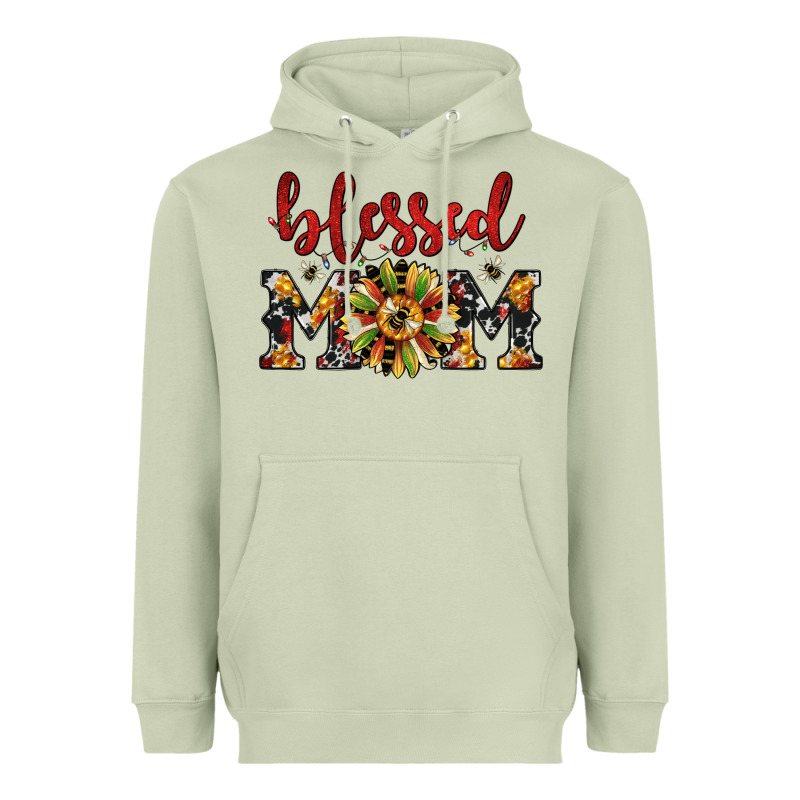 Christmas Blessed Mom Heavyweight Hoodie by JahusDesignShop | Teevron