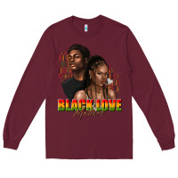 Burgundy afro black love matters Long Sleeve Tee - texasbilliewilder