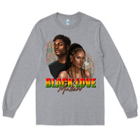 Heather Grey afro black love matters Long Sleeve Tee - texasbilliewilder