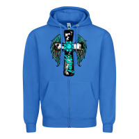 True Royal cross faith gemstone wings Zipper Hoodie - RanaPortraitStore