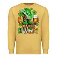 Antique Gold one lucky  cowboy with hat and boots Premium Sweatshirt - AdoDesignShop