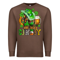 Chestnut one lucky  cowboy with hat and boots Premium Sweatshirt - AdoDesignShop