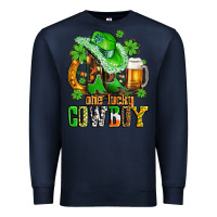 Navy one lucky  cowboy with hat and boots Premium Sweatshirt - AdoDesignShop