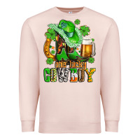 Pale Pink one lucky  cowboy with hat and boots Premium Sweatshirt - AdoDesignShop
