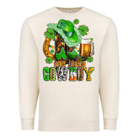 Sandshell one lucky  cowboy with hat and boots Premium Sweatshirt - AdoDesignShop
