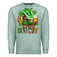 Seafoam one lucky  cowboy with hat and boots Premium Sweatshirt - AdoDesignShop