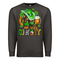 Smoke one lucky  cowboy with hat and boots Premium Sweatshirt - AdoDesignShop