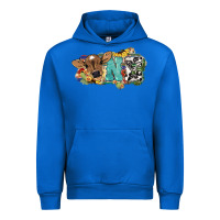 Cobalt one baby cow Urban Hoodie - NancyCooperArtShop