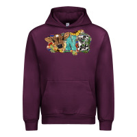 Mauve Wine one baby cow Urban Hoodie - NancyCooperArtShop