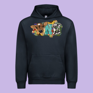 One Baby Cow Urban Hoodie Designed By Nancycooperartshop