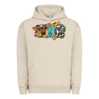 Pigment French Oak one baby cow Urban Hoodie - NancyCooperArtShop