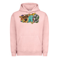 Pigment Salmon one baby cow Urban Hoodie - NancyCooperArtShop