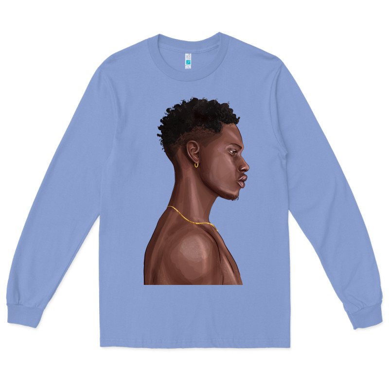 Afro Black Man Long Sleeve Tee by texasbilliewilder | Teevron