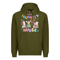 Army Green every favorite bunnys nurse Premium Hoodie - MaliasSmallBusiness