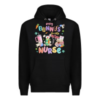 Black every favorite bunnys nurse Premium Hoodie - MaliasSmallBusiness