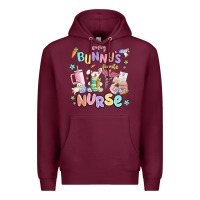 Burgundy every favorite bunnys nurse Premium Hoodie - MaliasSmallBusiness