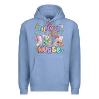 Colony Blue every favorite bunnys nurse Premium Hoodie - MaliasSmallBusiness