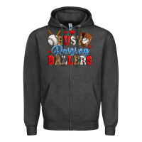Charcoal Heather busy raising ballers baseball Zipper Hoodie - Zillion Design Studio