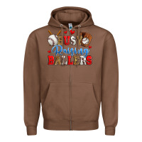 Chestnut busy raising ballers baseball Zipper Hoodie - Zillion Design Studio