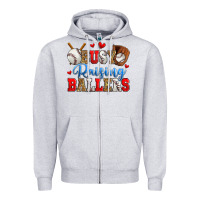 Heather Grey busy raising ballers baseball Zipper Hoodie - Zillion Design Studio