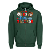 Sports Green busy raising ballers baseball Zipper Hoodie - Zillion Design Studio