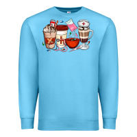Ocean Blue Nurse Coffee Cups Premium Sweatshirt - Artiststas