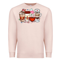 Pale Pink Nurse Coffee Cups Premium Sweatshirt - Artiststas