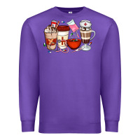 Purple Nurse Coffee Cups Premium Sweatshirt - Artiststas