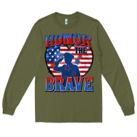 Army Green honor the brave Long Sleeve Tee - Zillion Design Studio