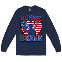 Navy honor the brave Long Sleeve Tee - Zillion Design Studio