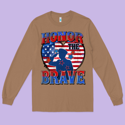 Honor The Brave Long Sleeve Tee Designed By Zillion Design Studio