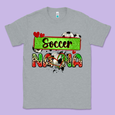 Soccer Nana With Leopard Classic Tee Designed By Zillion Design Studio