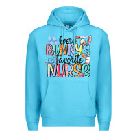 Ocean Blue every bunny's favorite nurse Premium Hoodie - MaliasSmallBusiness