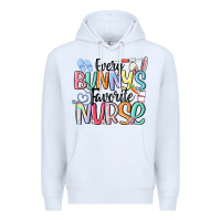 White every bunny's favorite nurse Premium Hoodie - MaliasSmallBusiness